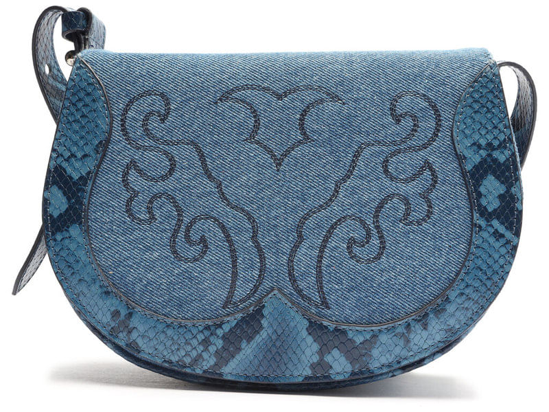 Bolsa Tiracolo Azul Jeans Georgia Pequena 0003 Arezzo