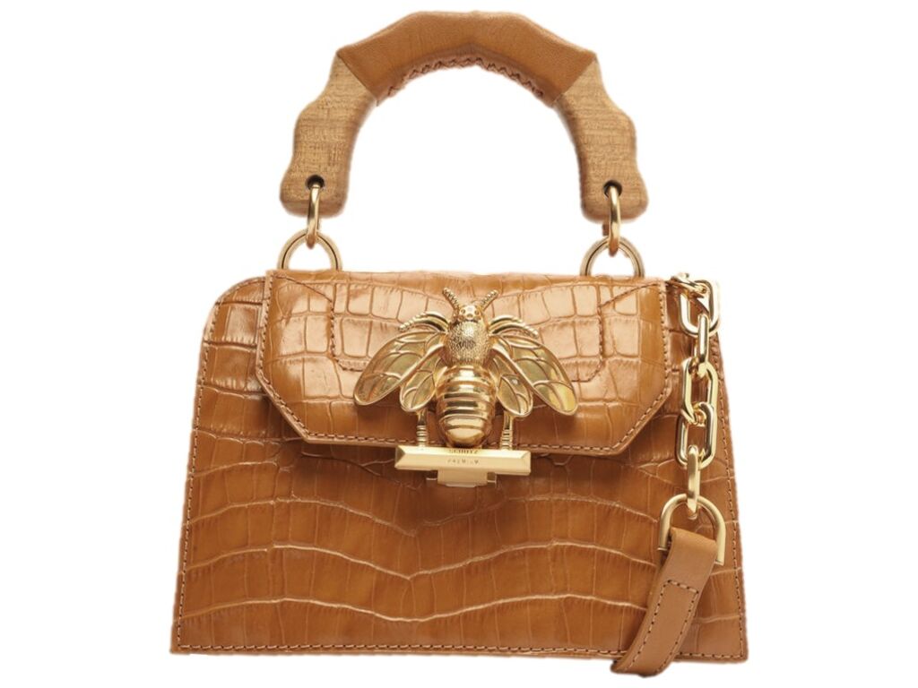 Imagem da variante: BOLSA TIRACOLO PEQUENA BELIEVE COURO MARROM 50018 SCHUTZ NEW CROCODI - MIELE - UN