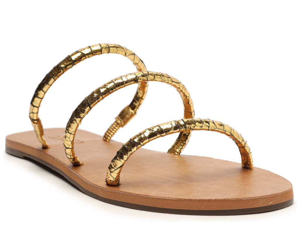 sandalia rasteira slide tiras metalizada dourada 1608 schutz-1