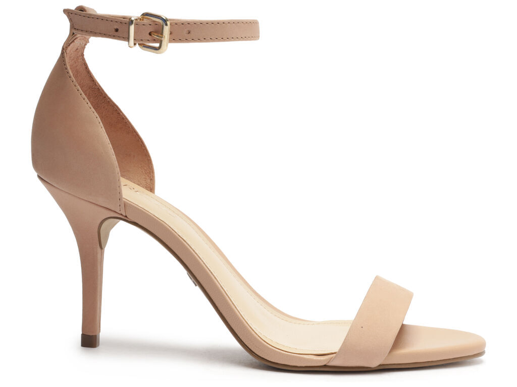 Sand lia Nude Nobuck Salto M dio Fino Isabelli Arezzo