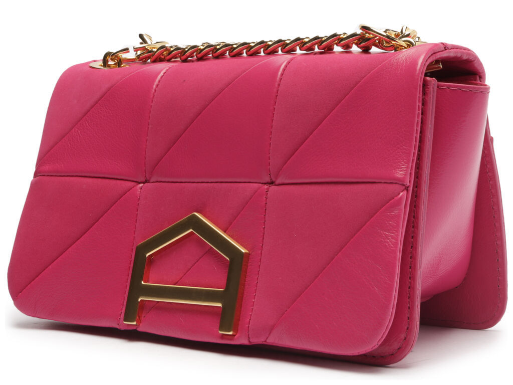 Bolsa Tiracolo Rosa Couro Nobuck Pequena 50011 Arezzo