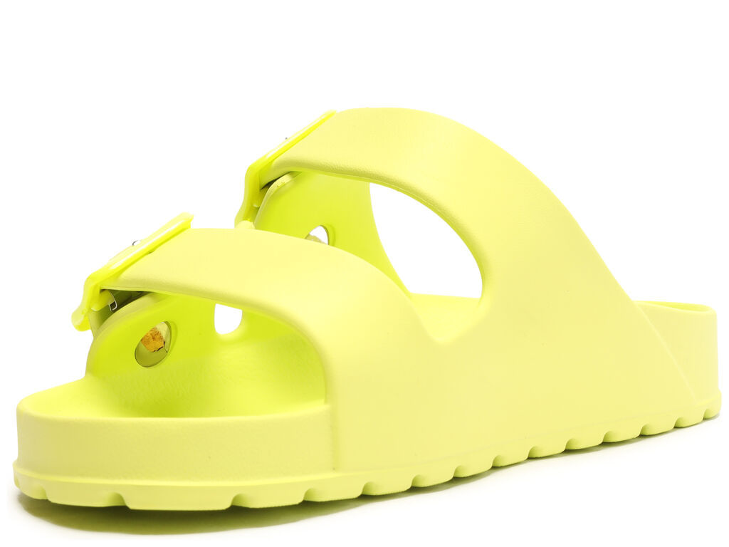 sandalia slide amarelo flatform tiras 19060 brizza-4