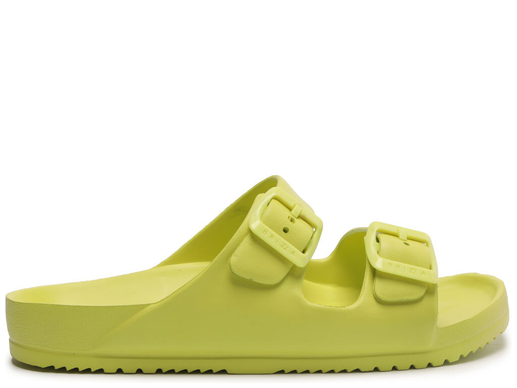 sandalia slide amarelo flatform tiras 19060 brizza-3