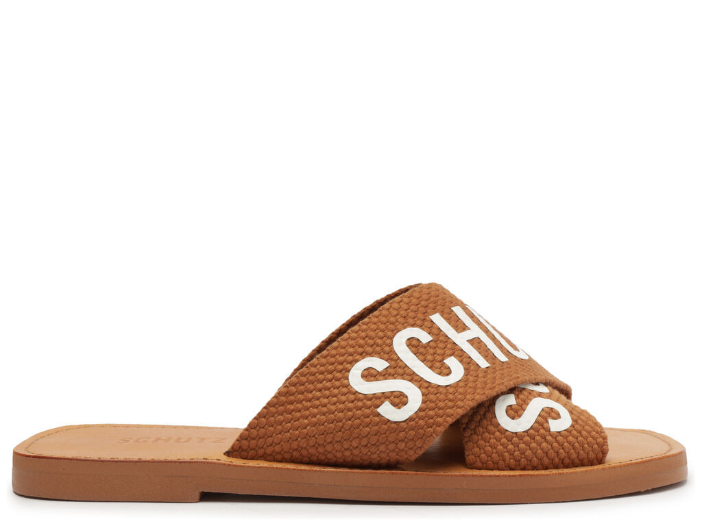 sandalia rasteira marrom x logo 20889 schutz-2