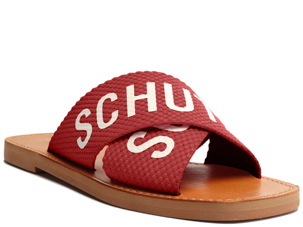 sandalia rasteira de x schutz logo scarlet 20889 schutz-1