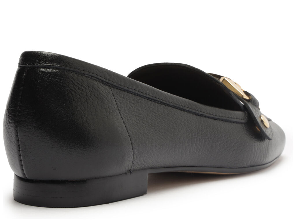 Loafer Preto Couro Brid o Switch com Troca de Brid o 13031 Arezzo