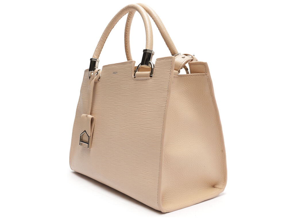 Bolsa Tote Nude Couro Wave Abraccio Grande 50014 Arezzo