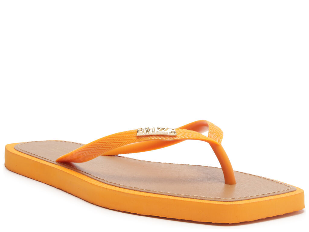 chinelo de dedo laranja square recouro brizza 19027 brizza-1