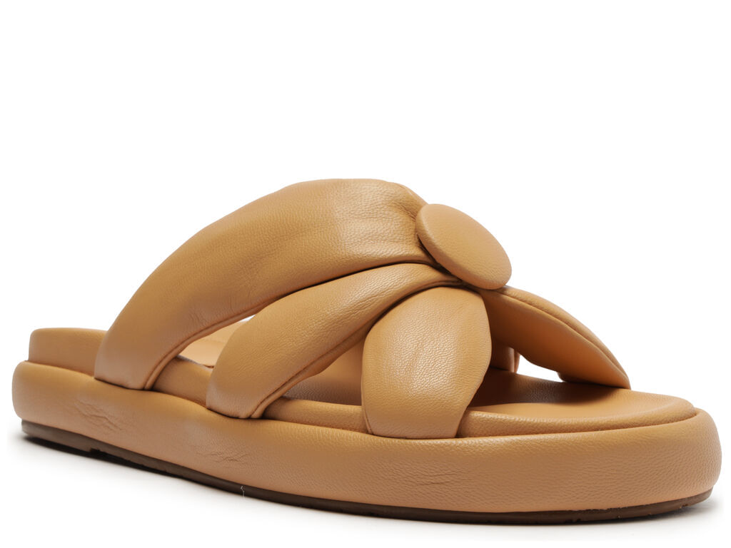 sandalia rasteira nude couro flatform tiras botao a12090 arezzo-3