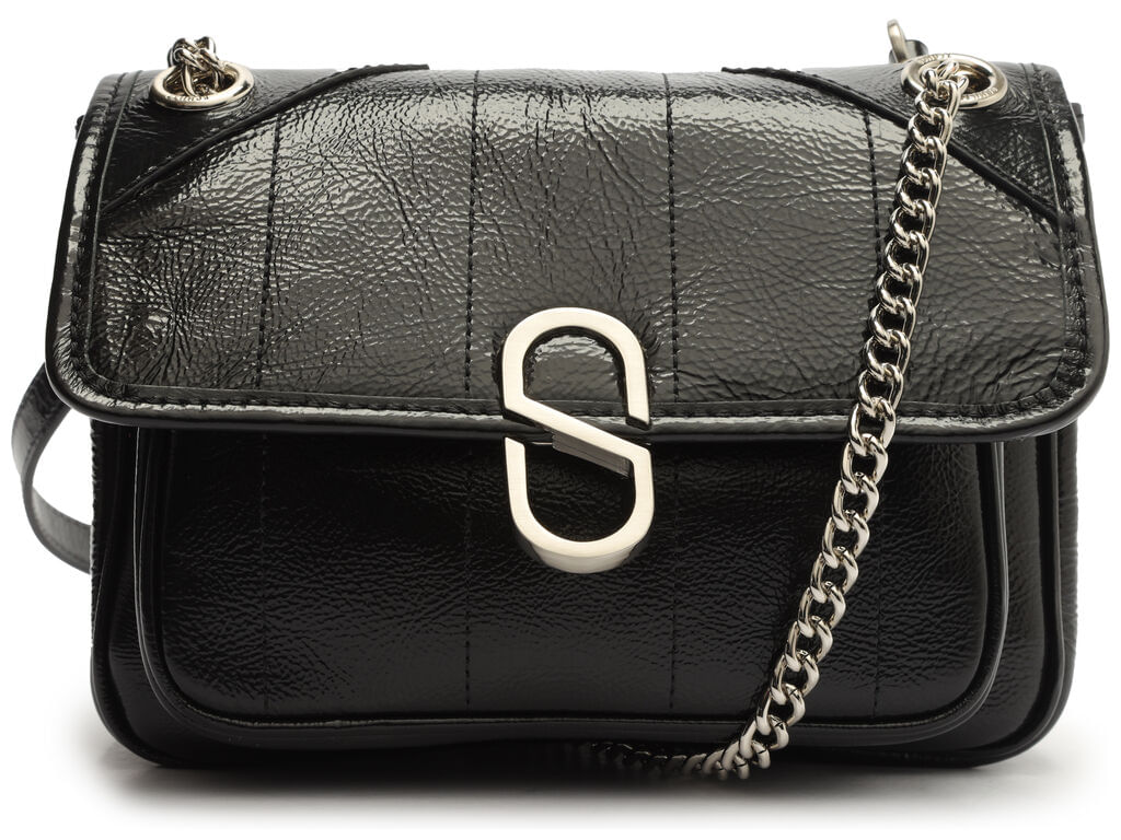 Imagem da variante: Bolsa Pequena Napa Crinkled - Black / 50018 Schutz. NAPA CRINKL - BLACK - UN