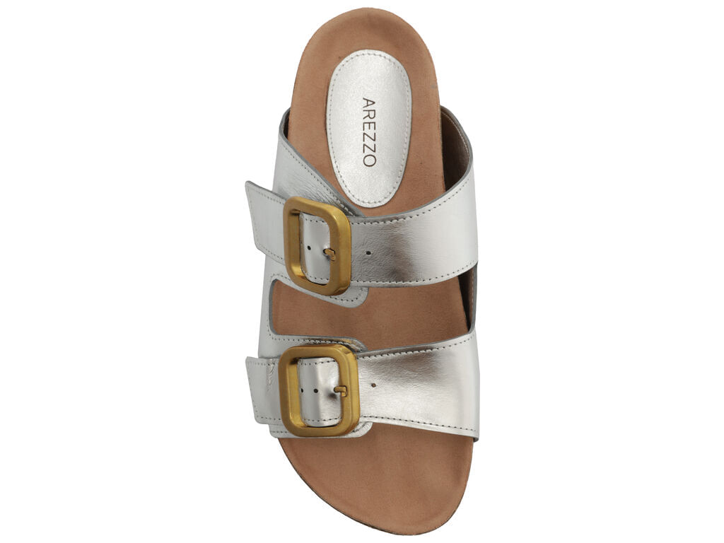 Sand lia Papete Rasteiro Leather Metal Prata 13172 Arezzo