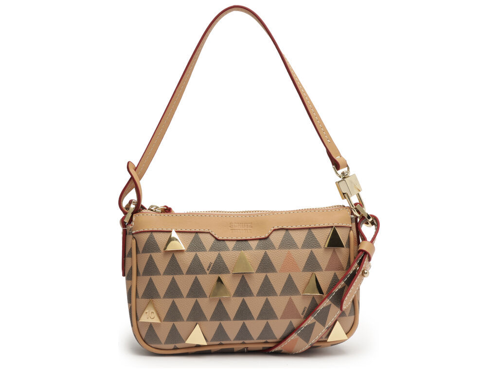 bolsa tiracolo emmy triangle 10th bege s50018 schutz-1