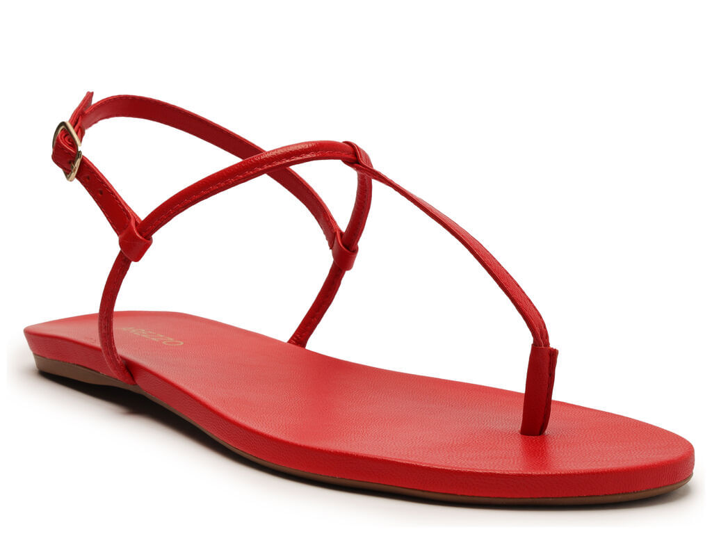 sandalia rasteira vermelha tiras slim basica a03274 arezzo-2