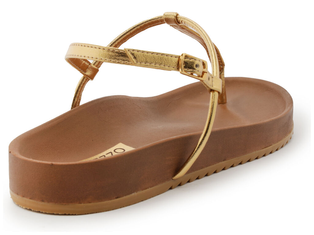 Sand lia Papete Dourada Flatform Slim A13199 Arezzo