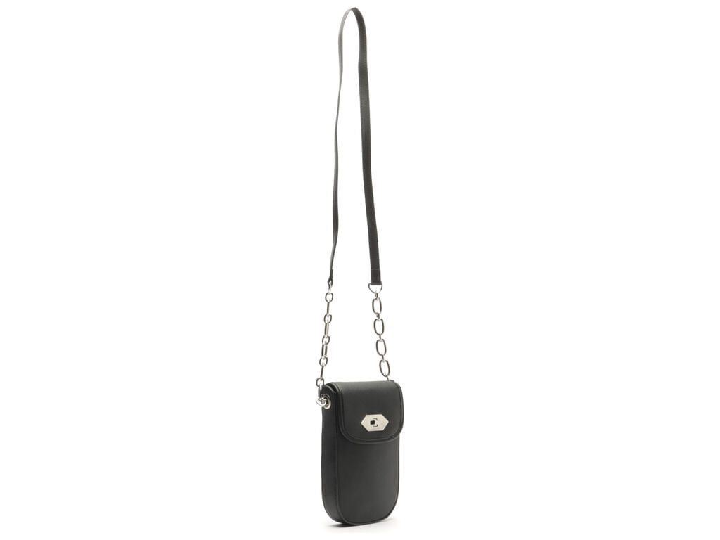 bolsa tiracolo pequena preta eco saffiano a50029 arezzo-2