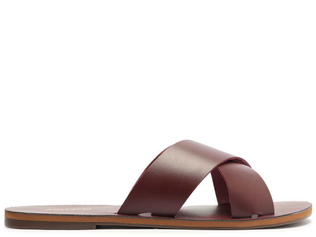 sandalia anacapri rasteira roxa amora tiras cruzadas c30014-1