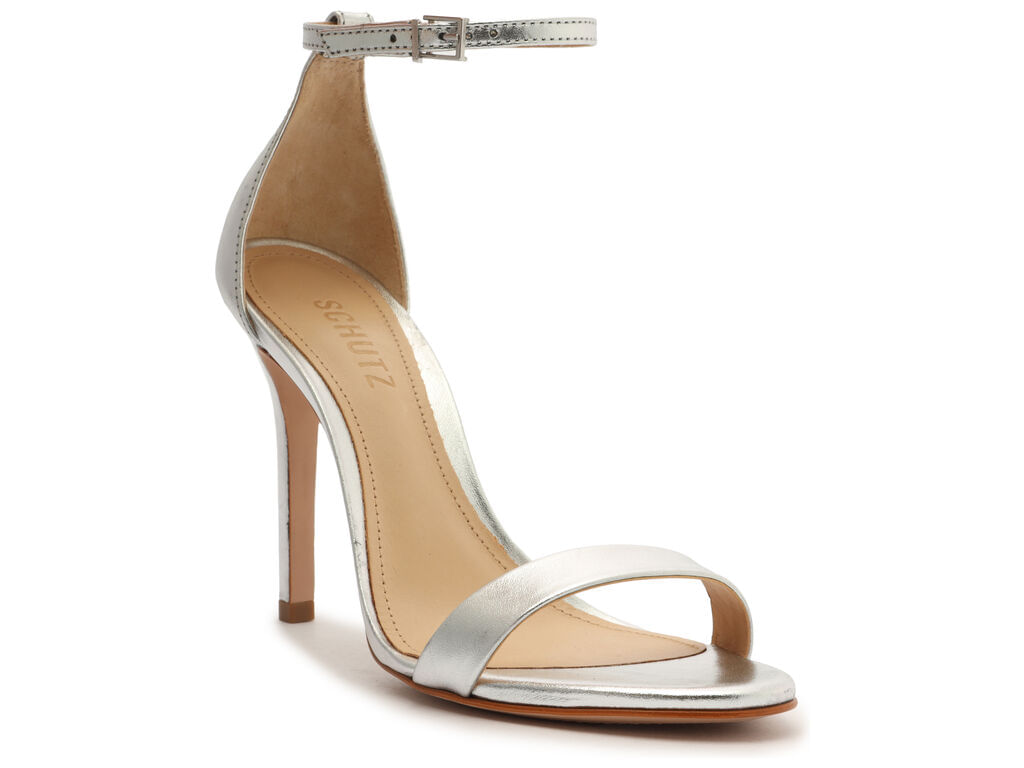 sandalia schutz gisele salto alto prata s01387-2