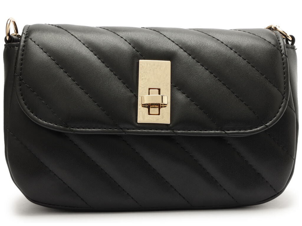 bolsa arezzo tiracolo preta media eco soft calf a50029-1