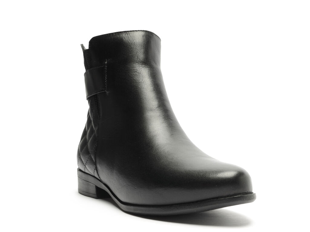 bota arezzo preta couro cano curto matelasse 10693-1