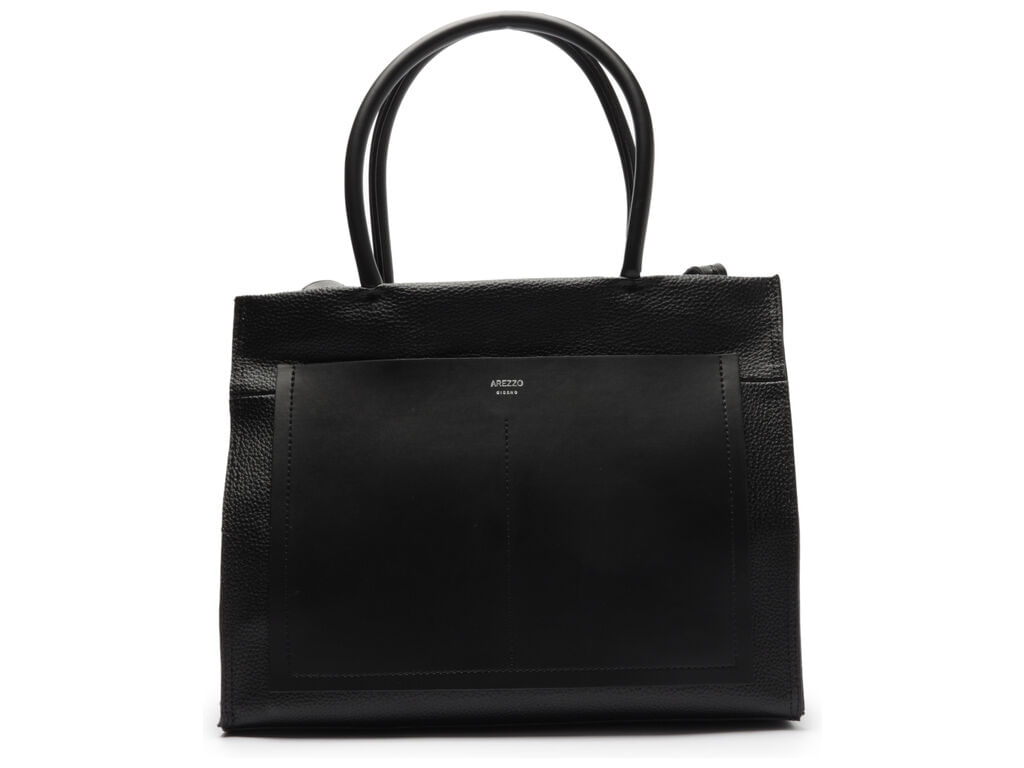 Imagem da variante: Bolsa Arezzo Shopping Preta Grande Bolso A50034 ECO BIG FLO - PRETO - UN