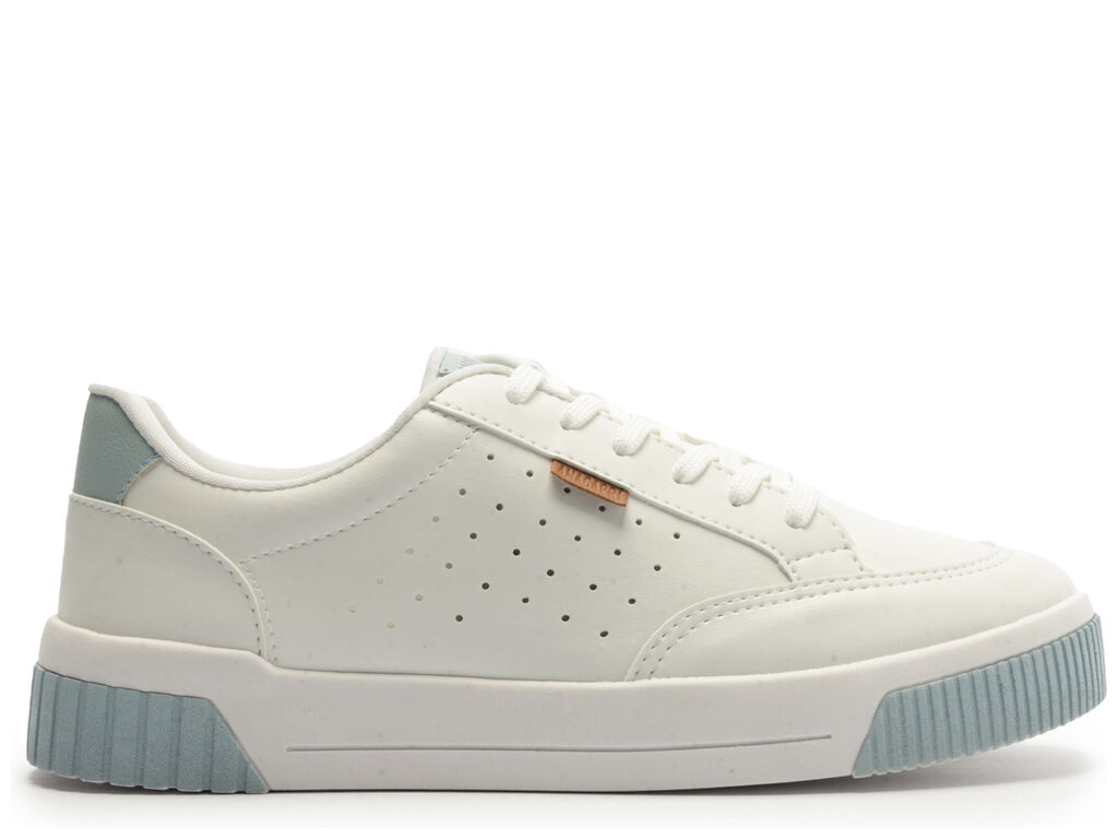 Imagem da variante: Tênis Anacapri Sola Vulcanizada Furinhos Branco e Azul 304830 ECO NAPA MI - BRANCO/AZUL - 34