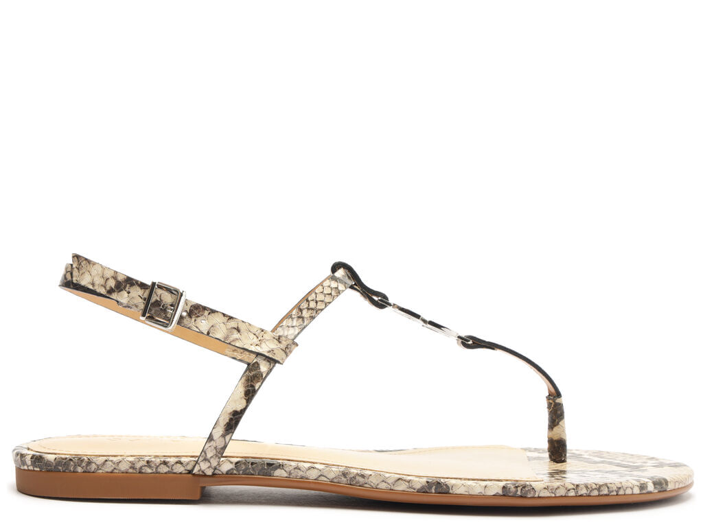 Imagem da variante: Sandália Schutz Rasteira Serpente Couro S221120 SERPENT LEA - NATURAL - 32