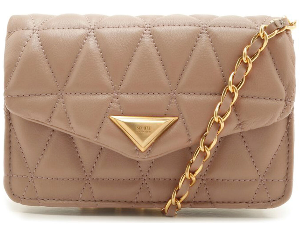 Imagem da variante: Bolsa Pequena Tiracolo 944 Matelassê Bege S50018 Schutz MADRID - AMENDOA - UN