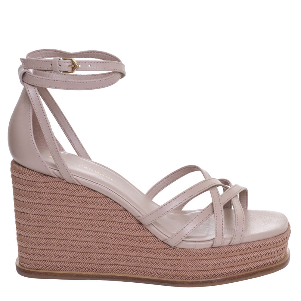sandalia carrano anabela tiras skin soft bella -1