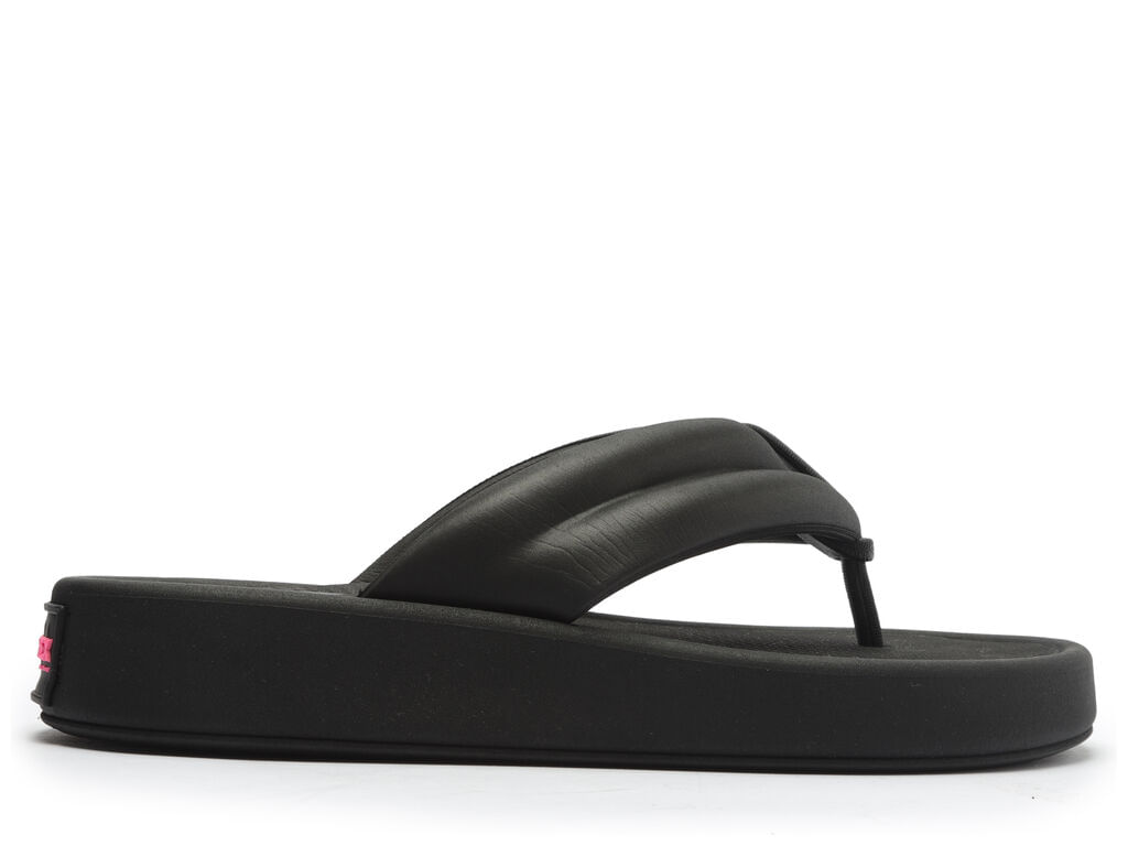 Imagem da variante: Sandália Brizza Preta Tiras Largas Flatform Kim Flex TIRA EVA 19 - PRETO JELLY - 33/4