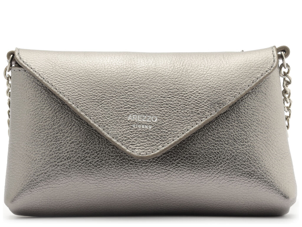 Imagem da variante: Bolsa Arezzo Tiracolo Prata Giorno Pequena Envelope Eco ECO BIG FLO - PRATA VELHO - UN