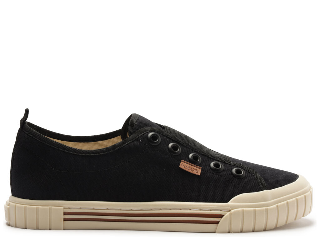 Imagem da variante: Tênis Anacapri Slip On Alê Ilhós Preto LONA CAPRI  - PRETO - 34