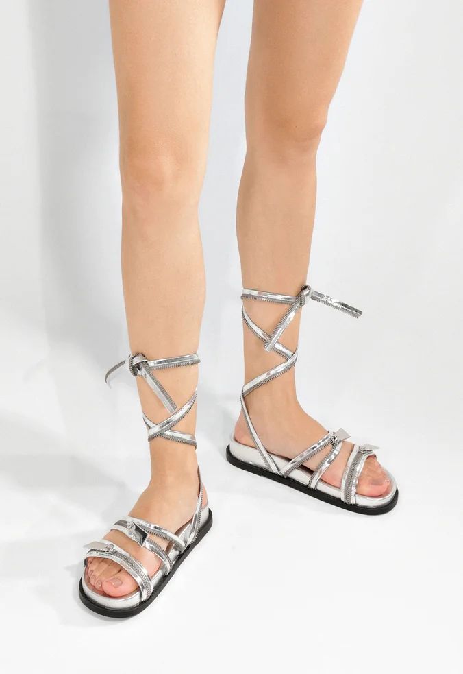 sandalia schutz papete dev sporty couro prateada-2