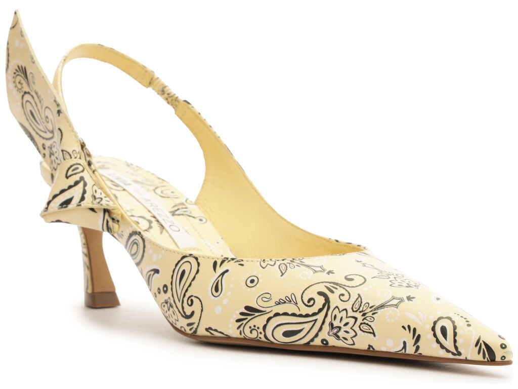 scarpin arezzo amarelo nappa paisley estampado-2