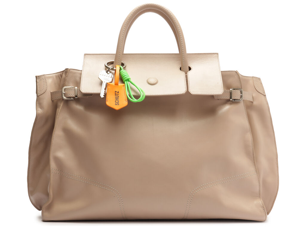 Imagem da variante: Bolsa Schutz Tote Grande Couro Nude Chave FULL SOFT C - BEIGE LATTE - UN