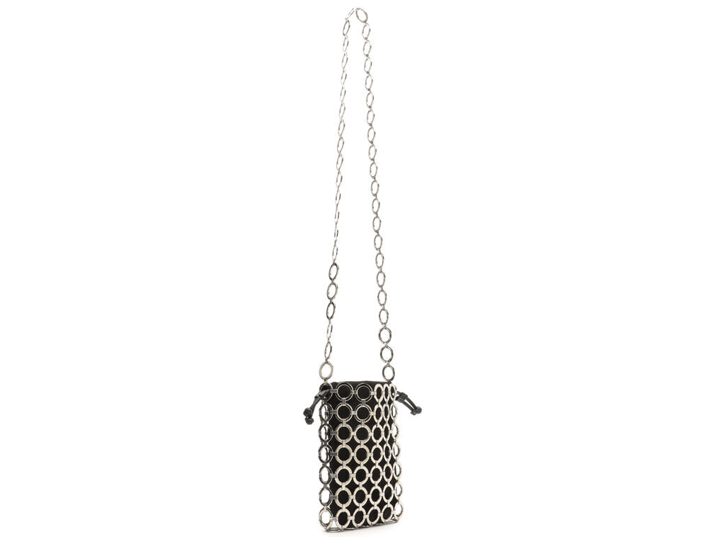 bolsa arezzo tiracolo pequena metal niquel/preta-2