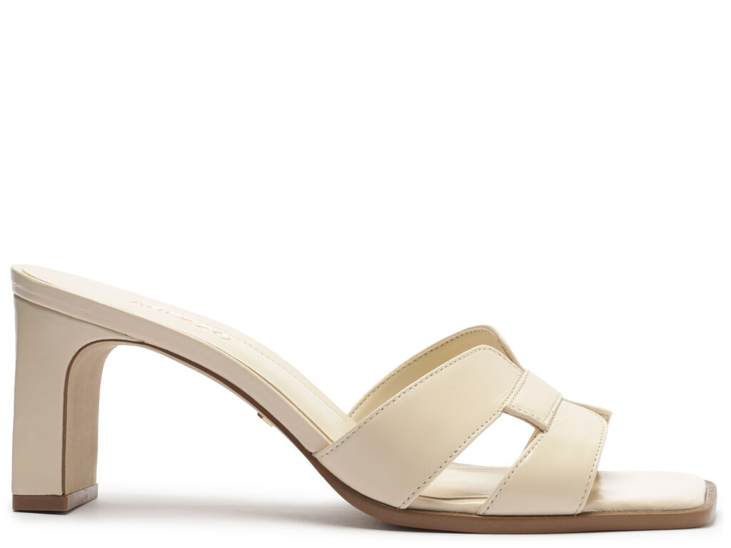 Imagem da variante: Mule Arezzo Off-White Couro Bloco Bico Quadrado 11699 TOURINO LEA - PANACOTA - 34