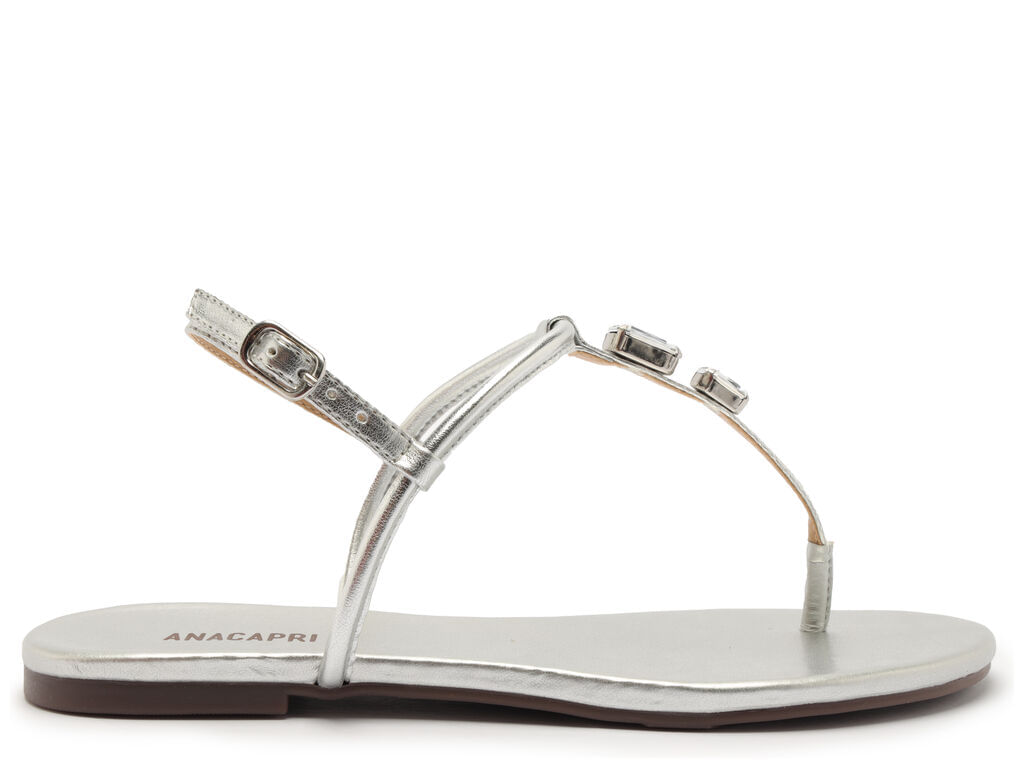 sandalia anacapri slim pedraria prata rasteira 00294-1