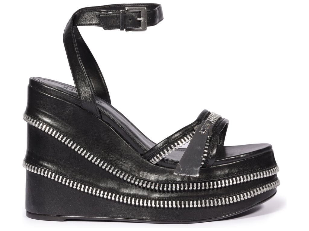 sandalia schutz plataforma preta ziperes decorativos 22102-1