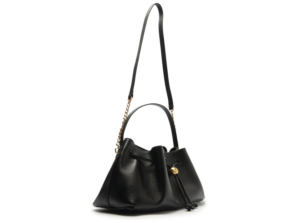 bolsa arezzo bucket preta couro media knot-2