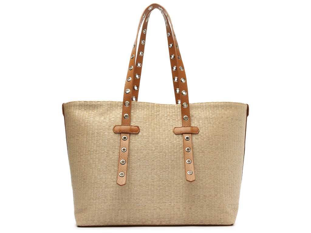 bolsa arezzo shopping palha detalhes marrom-1