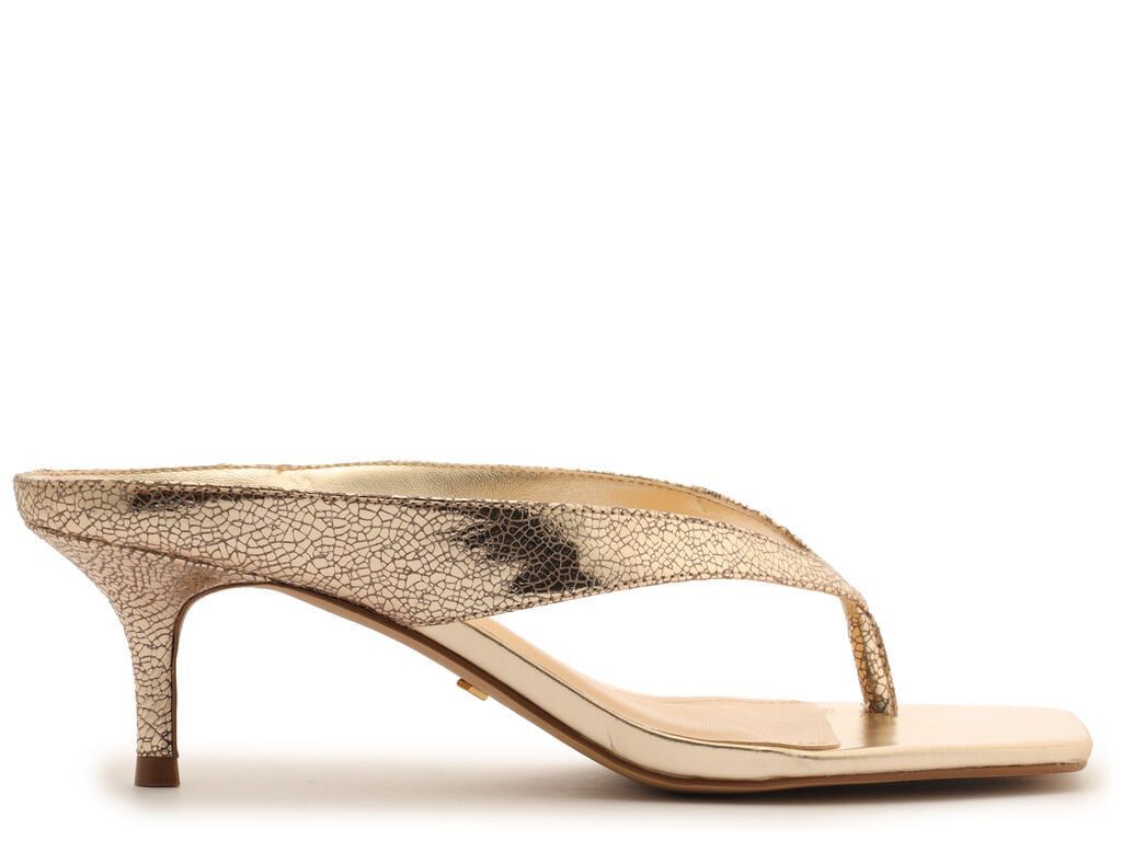 tamanco arezzo dourado salto medio tec metallic marbled-1