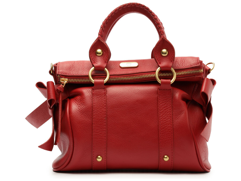 Imagem da variante: Bolsa Arezzo Tote Pequena Vermelha Couro Laços NAPPA CAIRO - ROYAL RED - UN