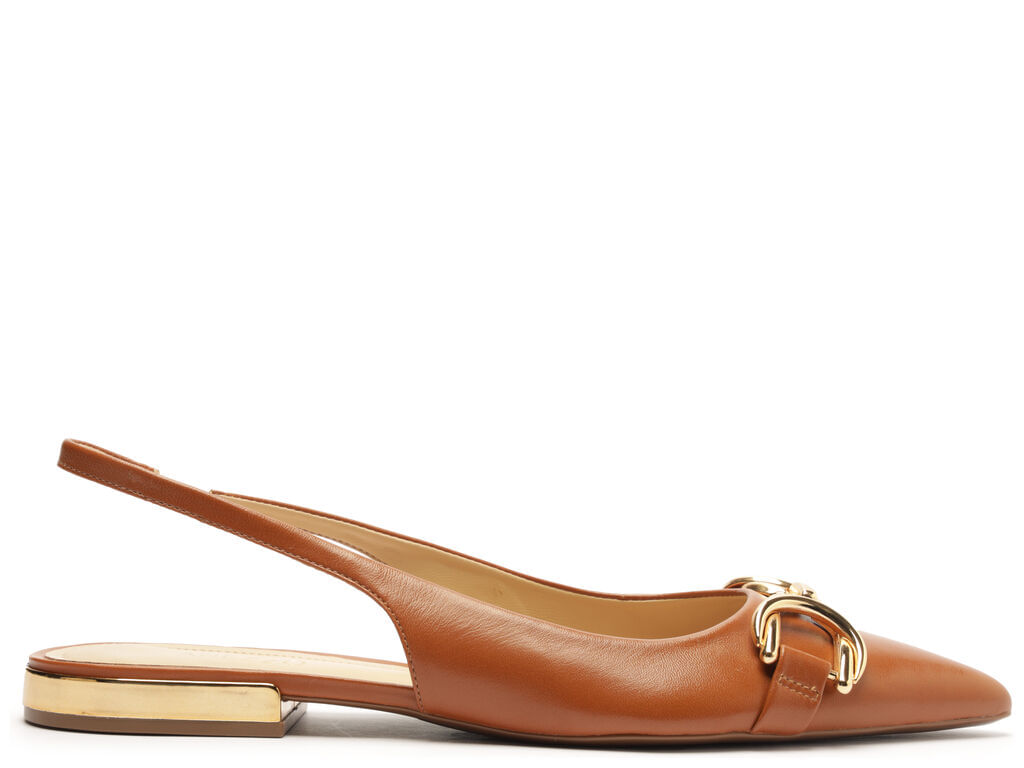 sapatilha arezzo marrom couro bico fino slingback bridao-1