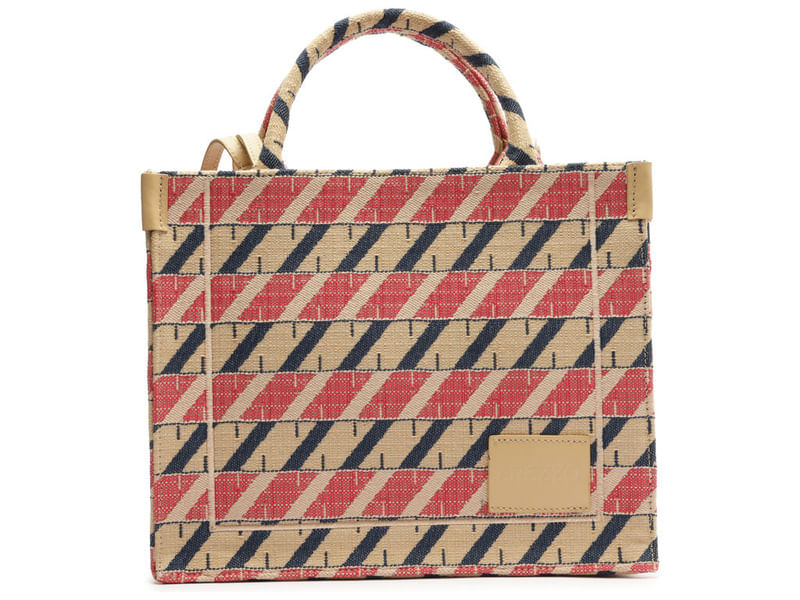 Imagem da variante: Bolsa Arezzo Shopping Vermelha Jacquard Média Cores JACQUARD ZZ - MULTIRED/VE - UN