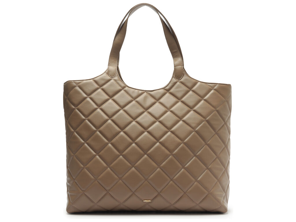 Imagem da variante: Bolsa Arezzo Shopping Mocca Matelassê Grande Eco Soft Shine ECO SOFT SH - LIGHT MOCCA - UN