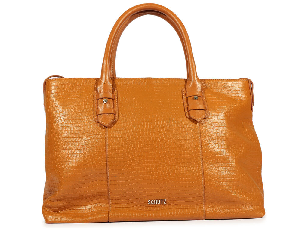 Imagem da variante: Bolsa Schutz Tote Couro Croco Marrom Grande BABY CROCOD - CUOIO BROWN - UN