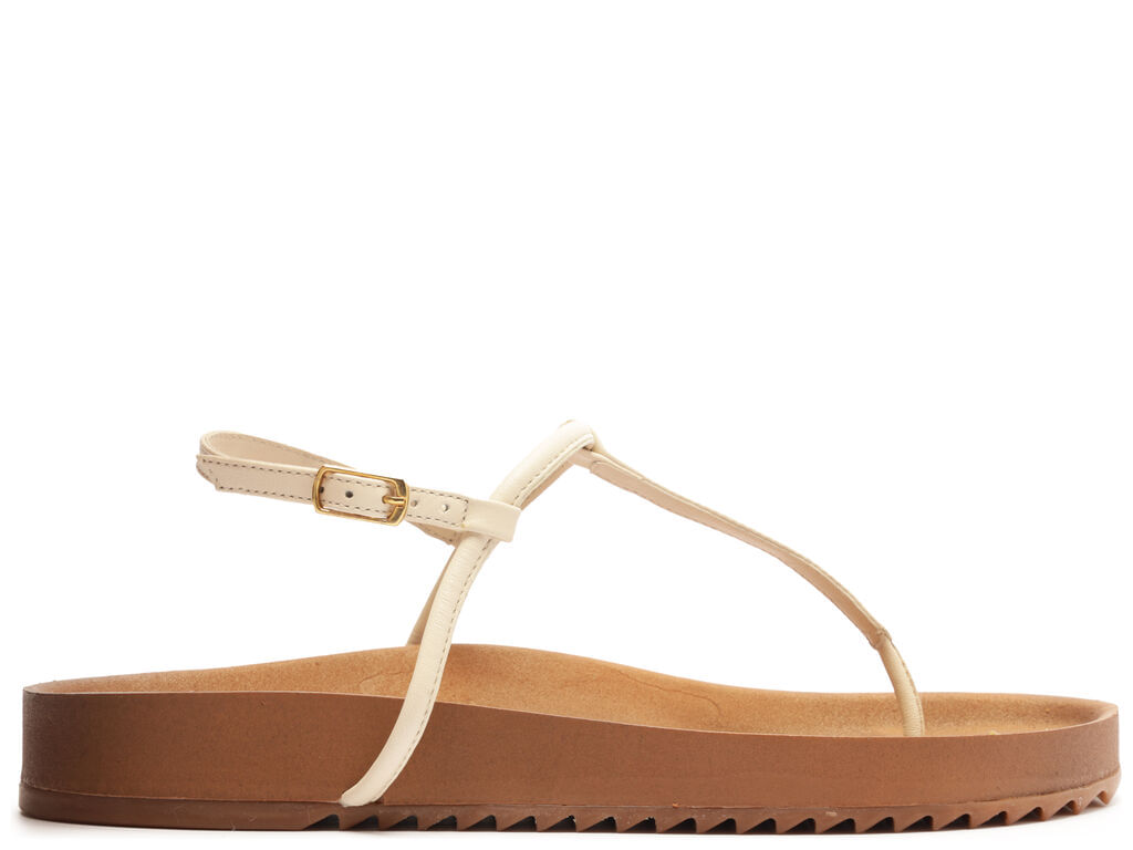 sandalia arezzo papete off-white flatform tiras slim-1