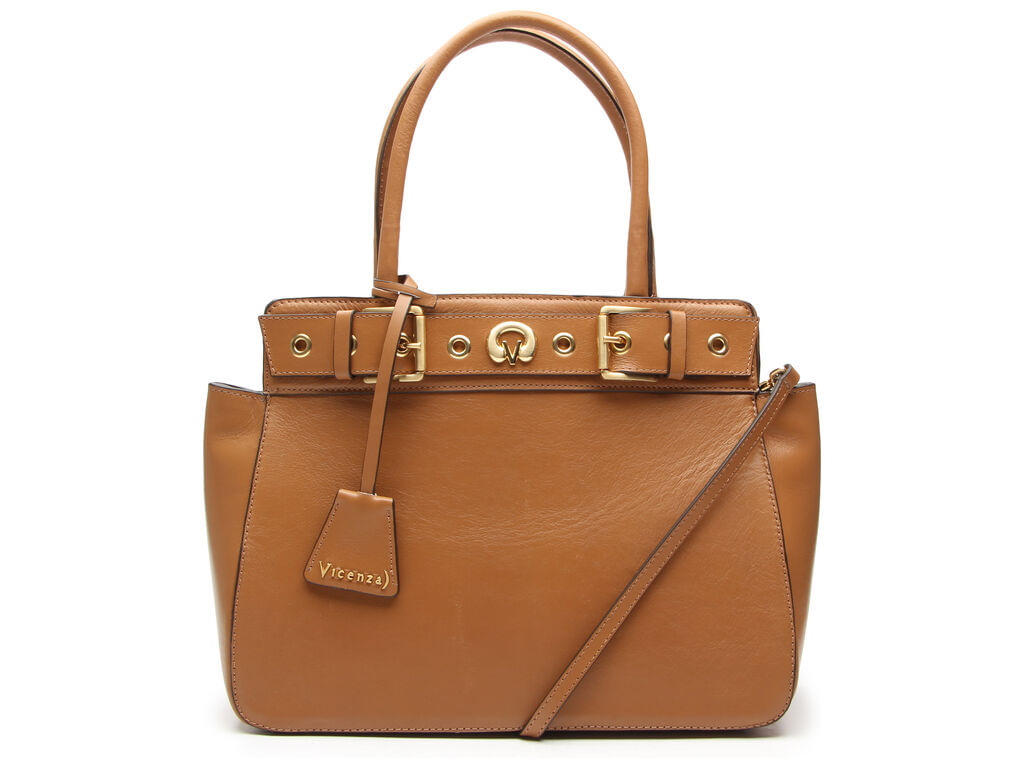 Imagem da variante: Bolsa VicenzaTote Lien Grande Caramelo NAPA OIL - CASTANHA - UN