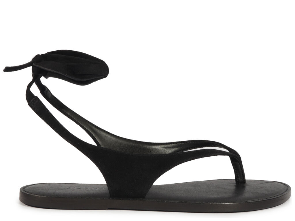 Imagem da variante: Sandália Schutz Rasteira Couro Pedraria Preta§ DELUXE NAPP - BLACK - 34