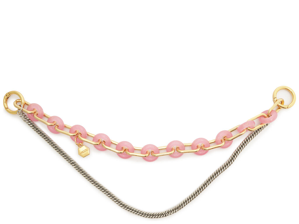 corrente arezzo dupla bag charm rosa p/bolsa-1